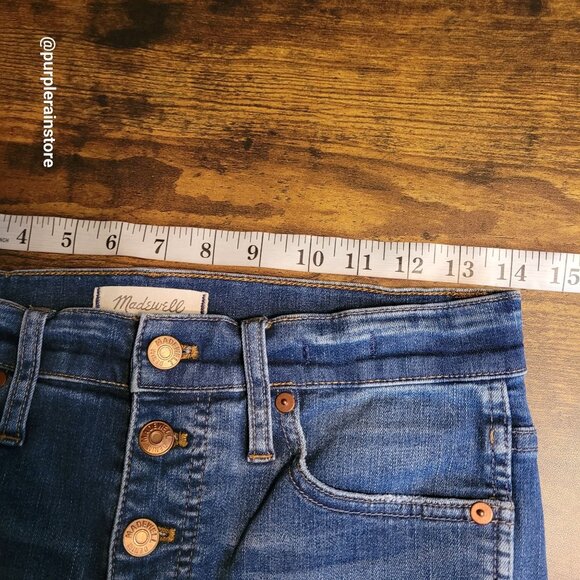 Madewell Jeans 28 Skinny Button Fly 10" High Rise Rosecliff H6319 Tummy Control - Picture 8 of 13